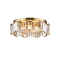 **Technische Titel in het Nederlands: Elegant plafondlamp met kristallen elementen en gouden afwerking**