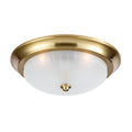 Een mogelijke technische titel in het Nederlands zou zijn: **'Moderne Plafondlamp met Witte Glas en Gouden Accenten'**.
